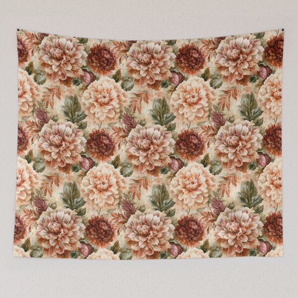 Item preview, Minimalistic Dahlias Texture  - Flower Bouquet Pattern  - Anniversary Gift Ideas designed and sold by RoyalStarsPatts.