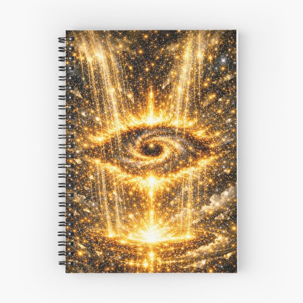 Item preview, Cosmic Golden Nebula • Celestial Galaxy Eye • Surreal Space Energy Art designed and sold by YourForKor.