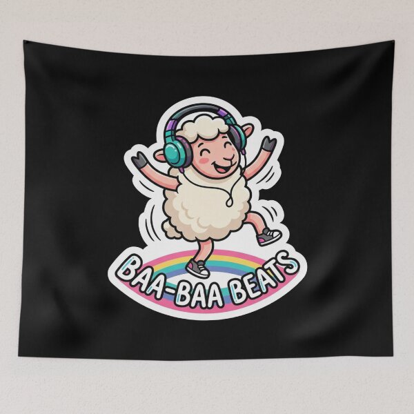 Item preview, Cute Dancing Sheep Listening To Music designed and sold by Owcomm.