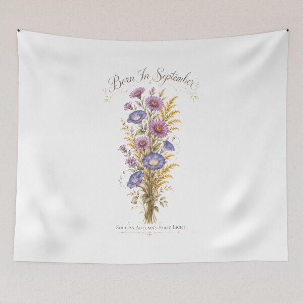 Item preview, Born In September Birthday Gift for Her — Aster Floral designed and sold by DreamelleStudio.