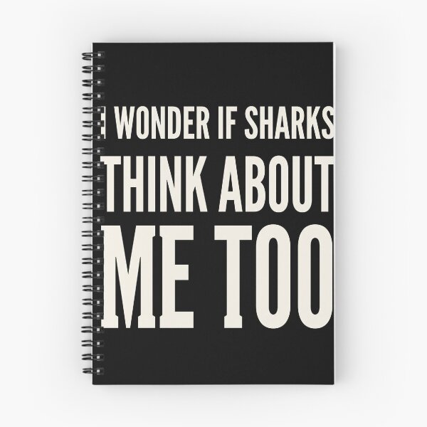 Item preview, I Wonder If Sharks Think About Me Too Shark Lover Ocean Humor Aquatic Fan designed and sold by SofenArt.