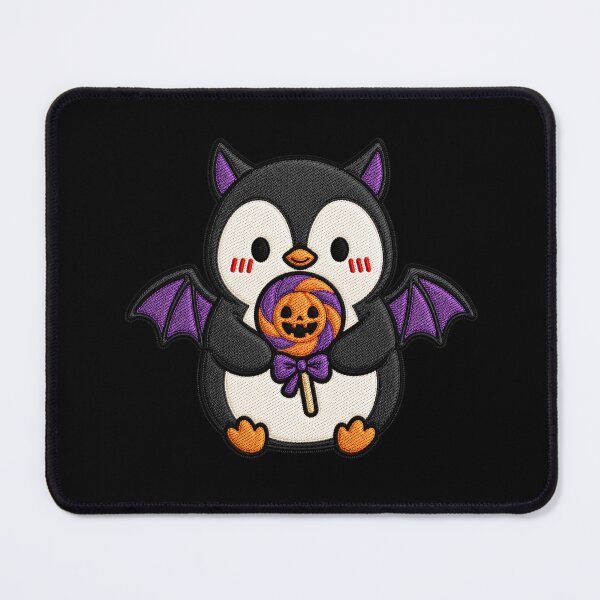 Item preview, Bat Penguin Holding Halloween Lollipop designed and sold by ColorSplash123.