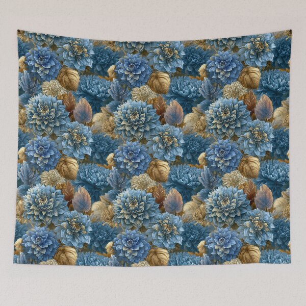 Item preview, Charming Dahlias Print  - Flower Bouquet Pattern  - Anniversary Gifts For Dad designed and sold by RoyalStarsPatts.