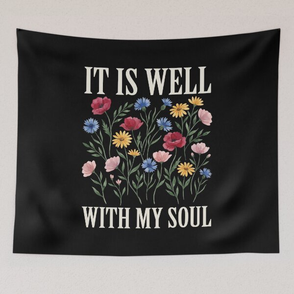Item preview, It Is Well With My Soul Christian Faith Worship Hymn Spiritual Inspiration Believer designed and sold by SofenArt.