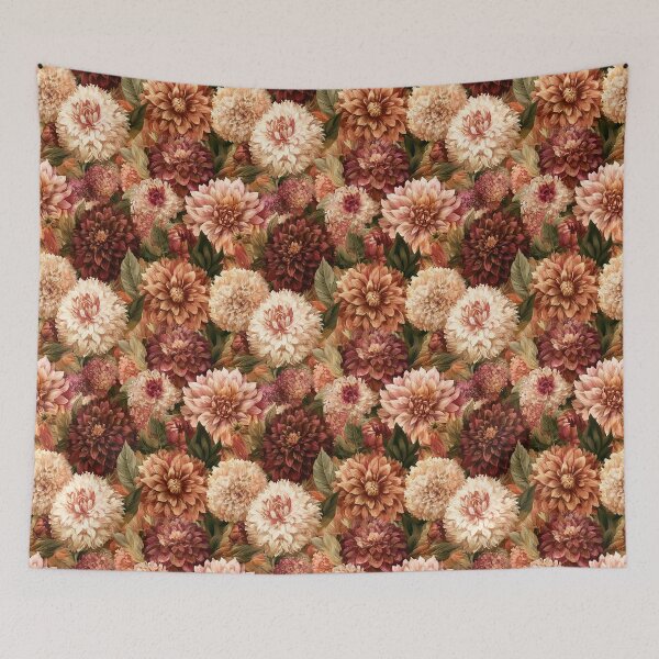 Item preview, Colorful Dahlias Texture  - Flower Bouquet Pattern  - Anniversary Gifts For Her designed and sold by RoyalStarsPatts.