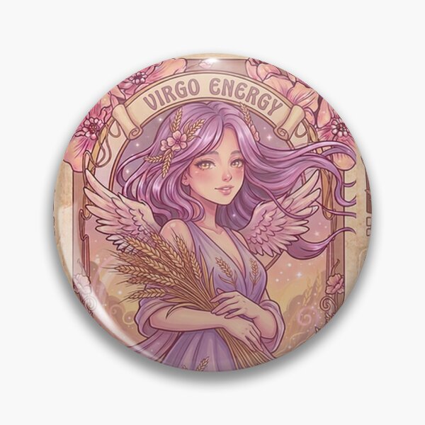 Item preview, Virgo Zodiac Goddess Aesthetic Art – Angelic Virgo Energy Illustration designed and sold by RSDigitalPrintDesign.