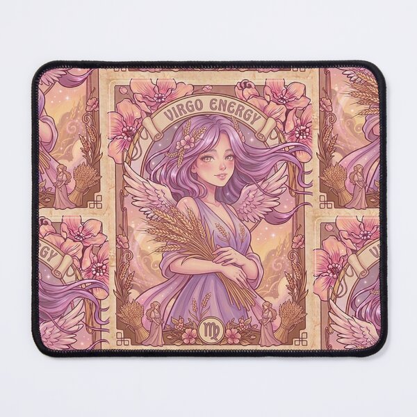 Item preview, Virgo Zodiac Goddess Aesthetic Art – Angelic Virgo Energy Illustration designed and sold by RSDigitalPrintDesign.