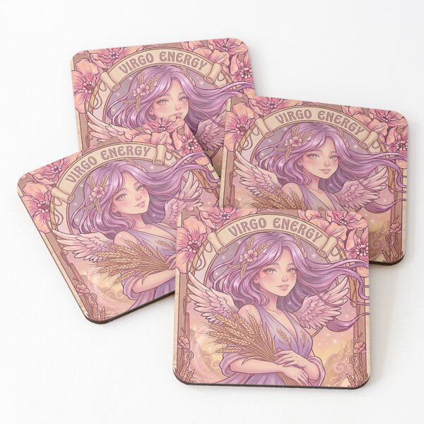 Item preview, Virgo Zodiac Goddess Aesthetic Art – Angelic Virgo Energy Illustration designed and sold by RSDigitalPrintDesign.