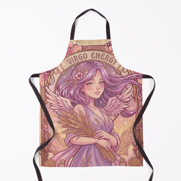 Item preview, Virgo Zodiac Goddess Aesthetic Art – Angelic Virgo Energy Illustration designed and sold by RSDigitalPrintDesign.