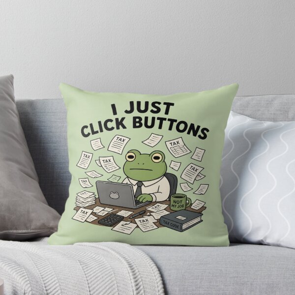 Item preview, I Just Click Buttons Frog designed and sold by MonkiFlipp.