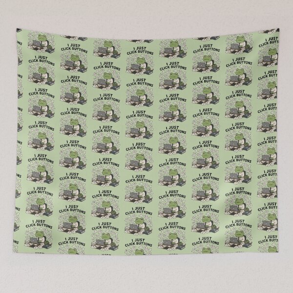 Item preview, I Just Click Buttons Frog designed and sold by MonkiFlipp.