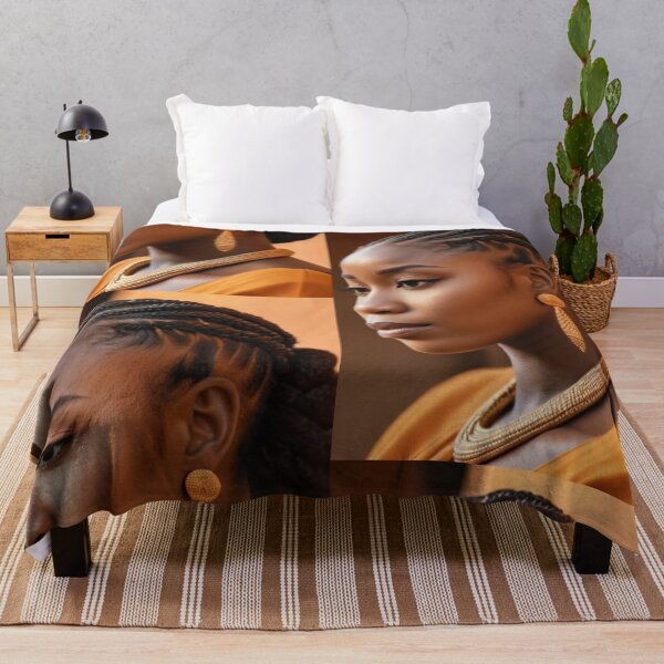 Item preview, Fashion - Black Woman with Braids, Contemporary Afro-Bohemian Aesthetic designed and sold by Beat-It.