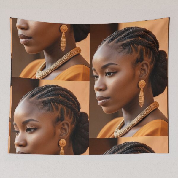 Item preview, Fashion - Black Woman with Braids, Contemporary Afro-Bohemian Aesthetic designed and sold by Beat-It.