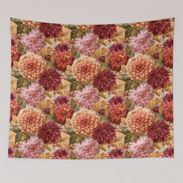 Item preview, Minimalistic Dahlias Flower  - Birthday Flower Pattern  - Anniversary Gifts For Him designed and sold by RoyalStarsPatts.