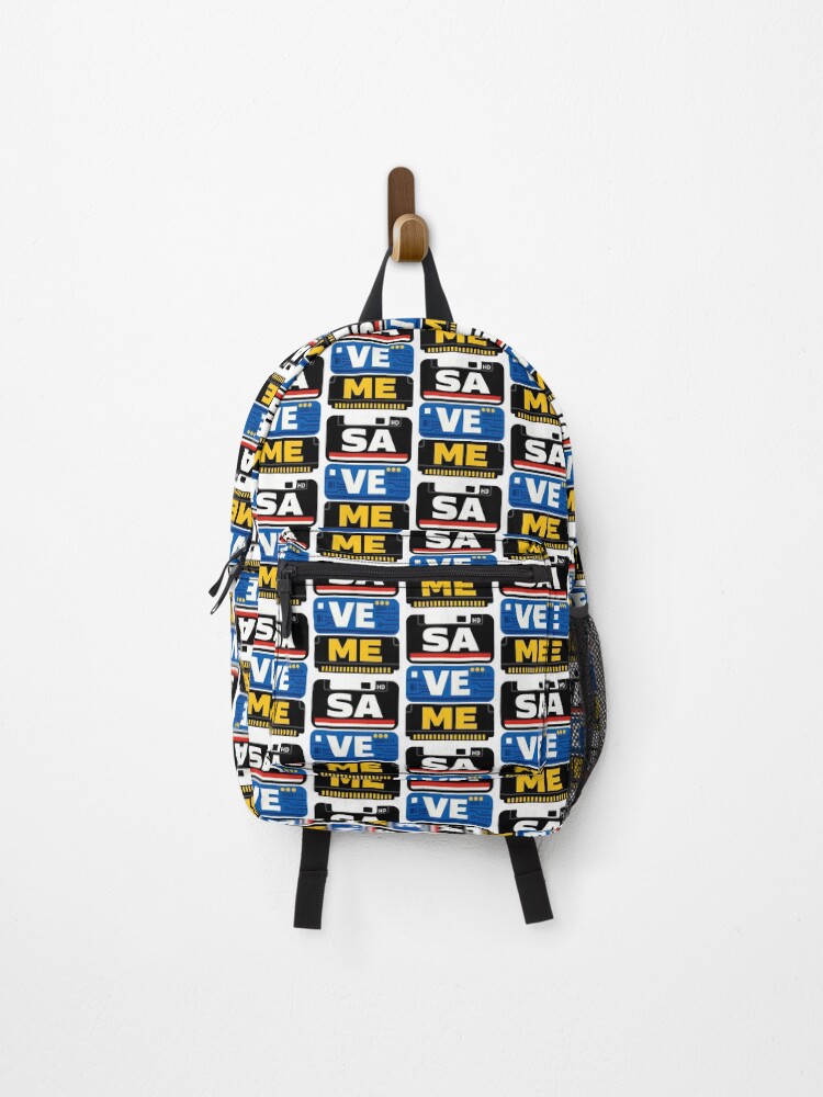 Thumbnail 1 of 3, Backpack, SAVE ME Typography Design | Retro Computer Tech Humor Design designed and sold by TeeTimeTreasure.