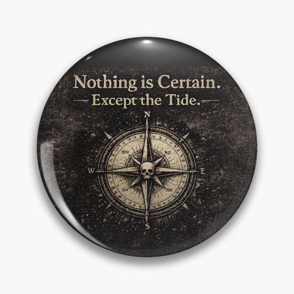 Item preview, Nothing Is Certain Except The Tide Pirate Philosophy Nautical Quote Freedom Gift designed and sold by SHREE ART STUDIO.