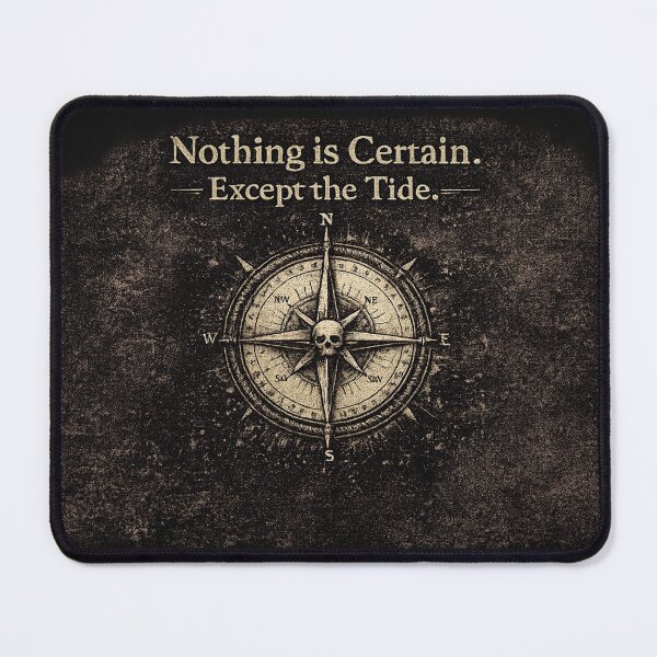Item preview, Nothing Is Certain Except The Tide Pirate Philosophy Nautical Quote Freedom Gift designed and sold by SHREE ART STUDIO.