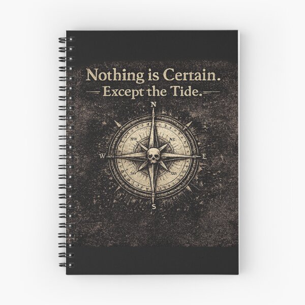 Item preview, Nothing Is Certain Except The Tide Pirate Philosophy Nautical Quote Freedom Gift designed and sold by SHREE ART STUDIO.