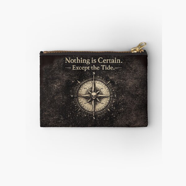 Item preview, Nothing Is Certain Except The Tide Pirate Philosophy Nautical Quote Freedom Gift designed and sold by SHREE ART STUDIO.