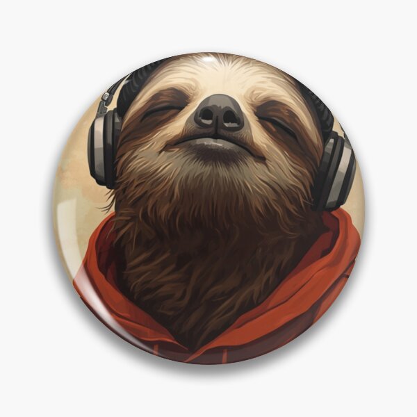 Item preview, A chilling sloth in retro vinyl style designed and sold by SparTiere.