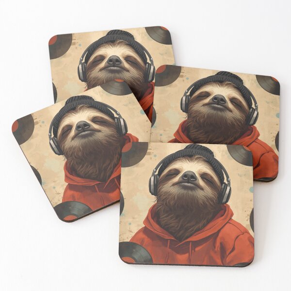 Item preview, A chilling sloth in retro vinyl style designed and sold by SparTiere.