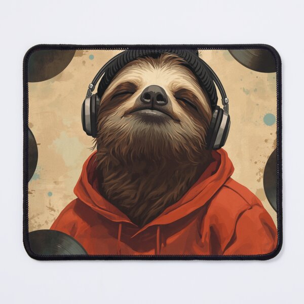 Item preview, A chilling sloth in retro vinyl style designed and sold by SparTiere.
