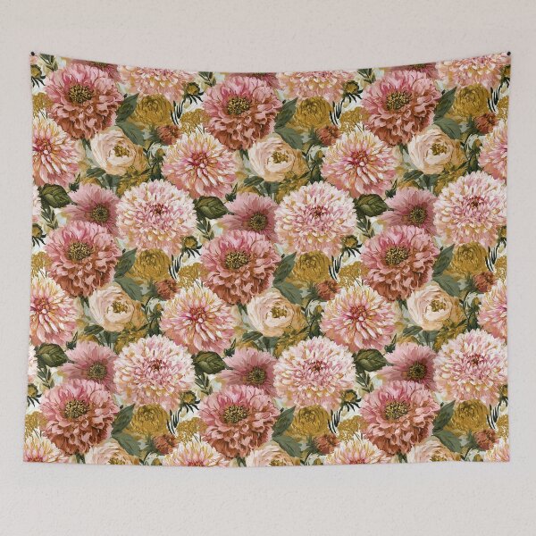 Item preview, Minimalistic Dahlias Floral - Hawaiian Flower Pattern  - Anniversary Gifts For Husband designed and sold by RoyalStarsPatts.