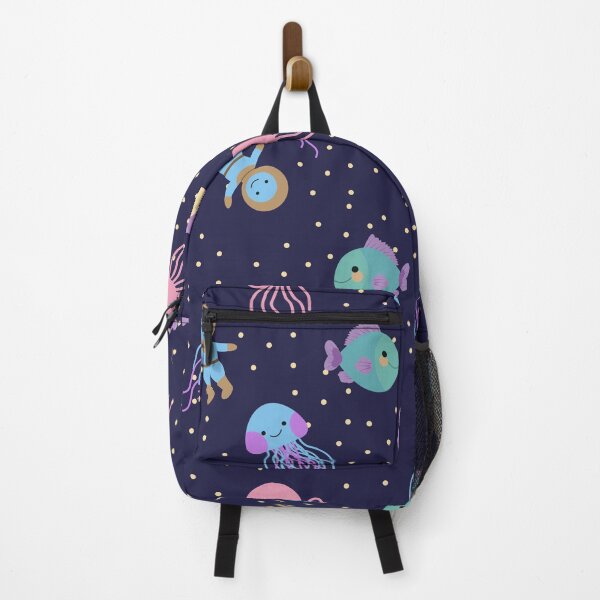 Item preview, Cute Ocean Space Adventure Seamless Pattern with Astronauts, Jellyfish, Fish and Whales designed and sold by DesignbyAnnaM.