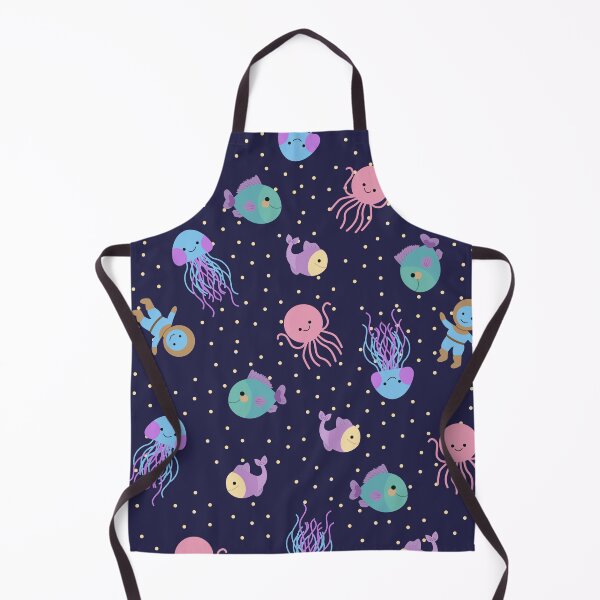Item preview, Cute Ocean Space Adventure Seamless Pattern with Astronauts, Jellyfish, Fish and Whales designed and sold by DesignbyAnnaM.