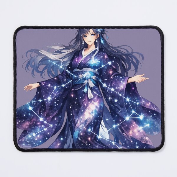 Item preview, Celestial Shrine Spirit – Cosmic Miko Anime Art | Original Space Yokai Design designed and sold by Sticleg.