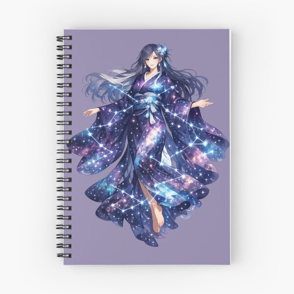 Item preview, Celestial Shrine Spirit – Cosmic Miko Anime Art | Original Space Yokai Design designed and sold by Sticleg.