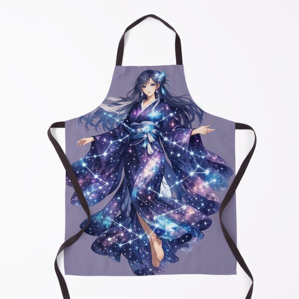 Item preview, Celestial Shrine Spirit – Cosmic Miko Anime Art | Original Space Yokai Design designed and sold by Sticleg.