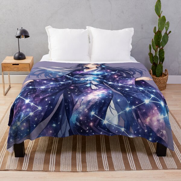 Item preview, Celestial Shrine Spirit – Cosmic Miko Anime Art | Original Space Yokai Design designed and sold by Sticleg.
