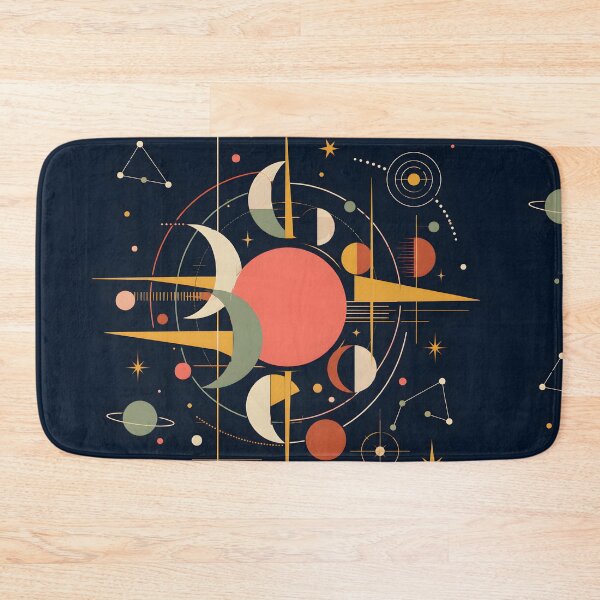 Item preview, Retro Celestial Astrological Art Print | Bauhaus Mid Century Solar System Poster | Geometric Sun and Moon Phases Canvas designed and sold by SergioMiklos.