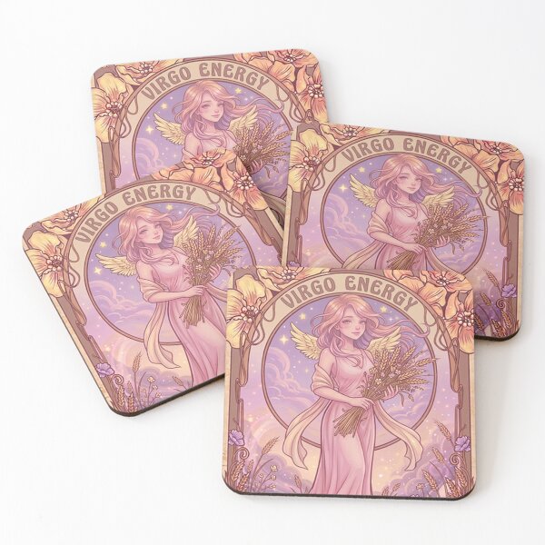 Item preview, Virgo Zodiac Goddess Aesthetic Art – Angelic Virgo Energy Illustration designed and sold by RSDigitalPrintDesign.