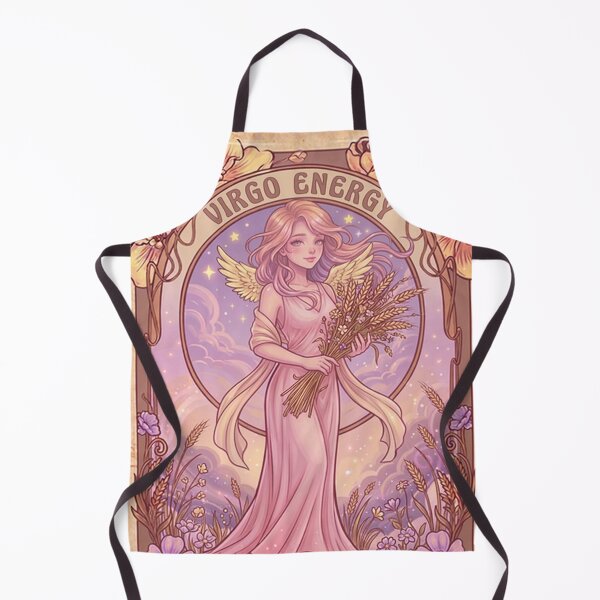Item preview, Virgo Zodiac Goddess Aesthetic Art – Angelic Virgo Energy Illustration designed and sold by RSDigitalPrintDesign.