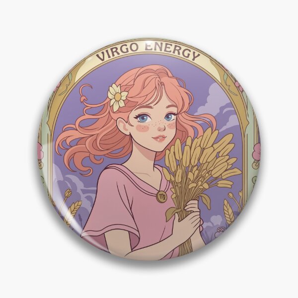 Item preview, Virgo Zodiac Goddess Aesthetic Art – Angelic Virgo Energy Illustration designed and sold by RSDigitalPrintDesign.