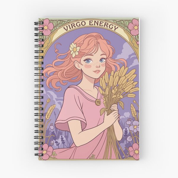 Item preview, Virgo Zodiac Goddess Aesthetic Art – Angelic Virgo Energy Illustration designed and sold by RSDigitalPrintDesign.