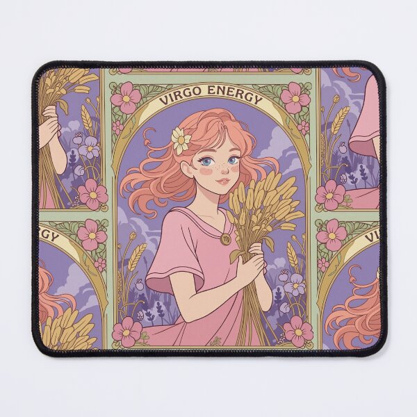 Item preview, Virgo Zodiac Goddess Aesthetic Art – Angelic Virgo Energy Illustration designed and sold by RSDigitalPrintDesign.