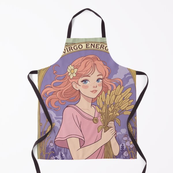 Item preview, Virgo Zodiac Goddess Aesthetic Art – Angelic Virgo Energy Illustration designed and sold by RSDigitalPrintDesign.