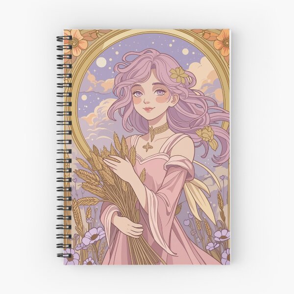 Item preview, Virgo Zodiac Goddess Aesthetic Art – Angelic Virgo Energy Illustration designed and sold by RSDigitalPrintDesign.