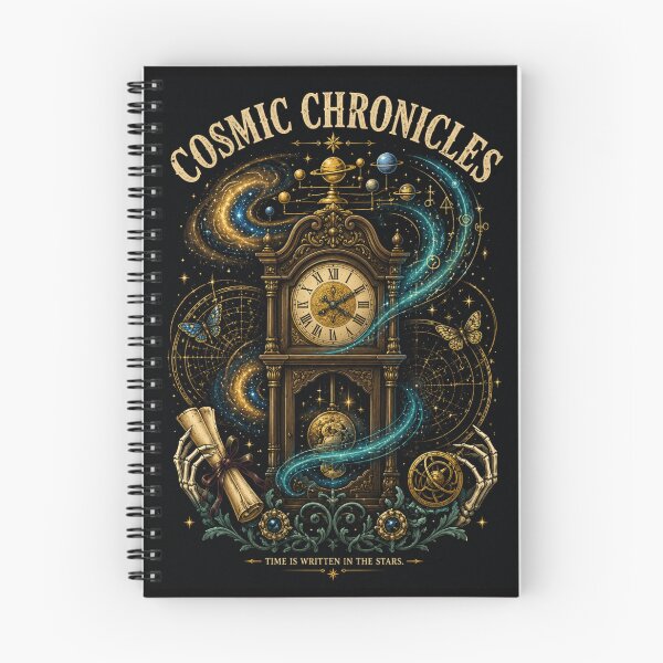 Item preview, Cosmic Timekeeper – Mystical Clock Art designed and sold by Dogandesighn.
