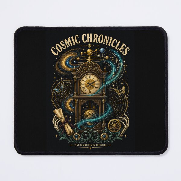 Item preview, Cosmic Timekeeper – Mystical Clock Art designed and sold by Dogandesighn.