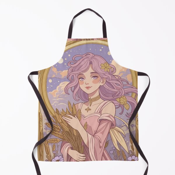 Item preview, Virgo Zodiac Goddess Aesthetic Art – Angelic Virgo Energy Illustration designed and sold by RSDigitalPrintDesign.