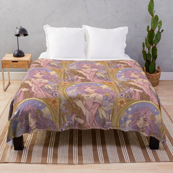 Item preview, Virgo Zodiac Goddess Aesthetic Art – Angelic Virgo Energy Illustration designed and sold by RSDigitalPrintDesign.