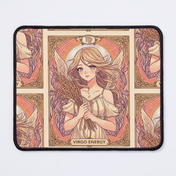 Item preview, Virgo Zodiac Goddess Aesthetic Art – Angelic Virgo Energy Illustration designed and sold by RSDigitalPrintDesign.