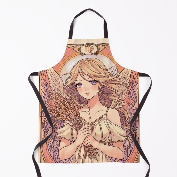 Item preview, Virgo Zodiac Goddess Aesthetic Art – Angelic Virgo Energy Illustration designed and sold by RSDigitalPrintDesign.