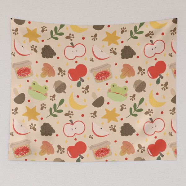 Item preview, Cozy Autumn Frog Seamless Pattern designed and sold by MiloverseOfficial.