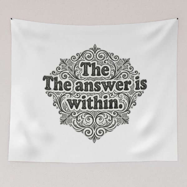 Item preview, The Answer Is Within Minimalist Typography Quote | Self Discovery & Mindset Design designed and sold by THE JAVE STUDIOS.