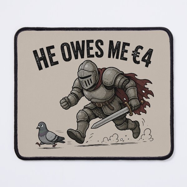 Item preview, Knight Collecting His Four Euros designed and sold by MonkiFlipp.